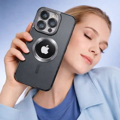 Acrylic Magsafe  Logo Cut Case With Camera Protection Lens