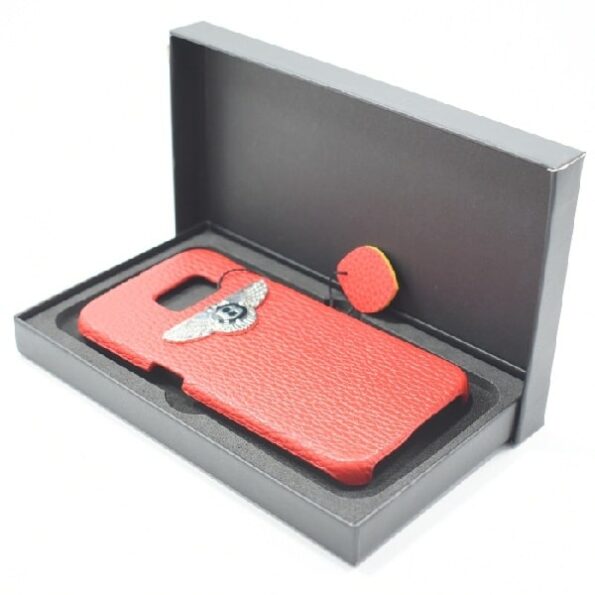 Fashion Luxury Bentley Logo Leather Back Cover For Samsung Galaxy S6 Edge