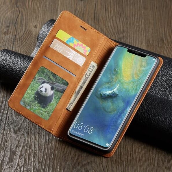 X-Rock Luxury Leather Magnetic Card Holder Wallet Flip Cover For iPhone 11 / 11 Pro / 11 Pro Max (Army Green)