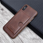 Puloka Luxury Leather Card Pocket Holder Back Cover For Apple iPhone / Samsung