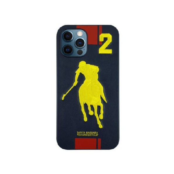 Santa Barbara Polo Garner Series Leather Back Cover For iPhone (Blue)