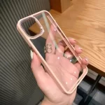 Shockproof-Armor-Transparent-Clear-Case-Cover-Plating-Camera-For-iPhone-14-pink-6-min