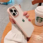 Shockproof-Armor-Transparent-Clear-Case-Cover-Plating-Camera-For-iPhone-14-pink-6-min