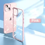 Shockproof-Armor-Transparent-Clear-Case-Cover-Plating-Camera-For-iPhone-14-pink-6-min