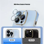 iPhone 14 Pro Max Luxury Plating Camera Protection Logo Cut Soft Case-1