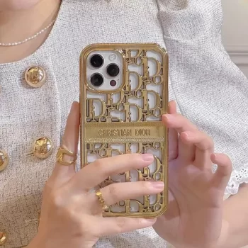 iPhone 14 Pro Max Electroplating Chrome Hollo Soft Back Case