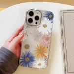 iPhone 15 Pro Max Mikalen Sun Floral Print Clear Mobile Case-2